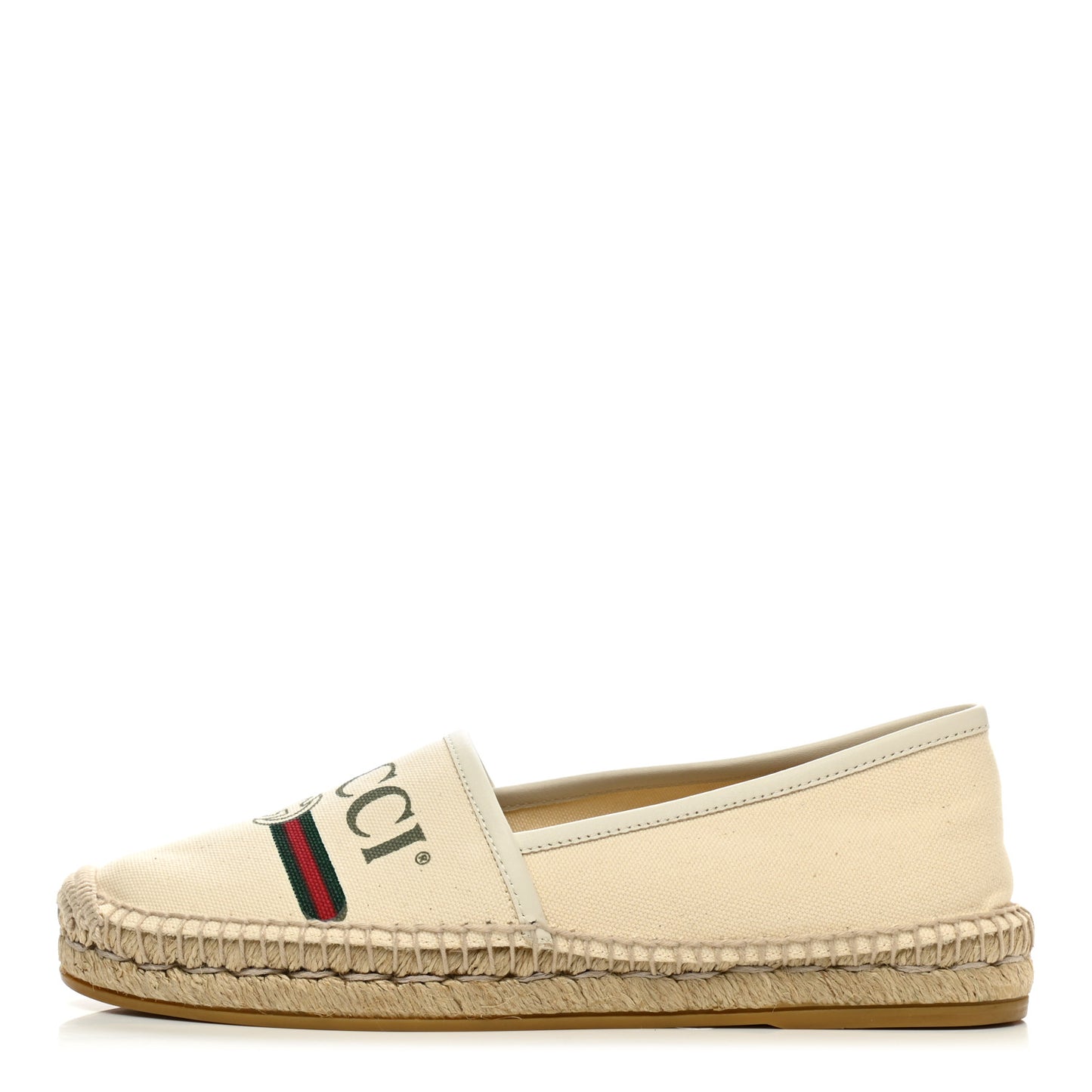 Canvas Logo Espadrilles 37.5 Greggio White