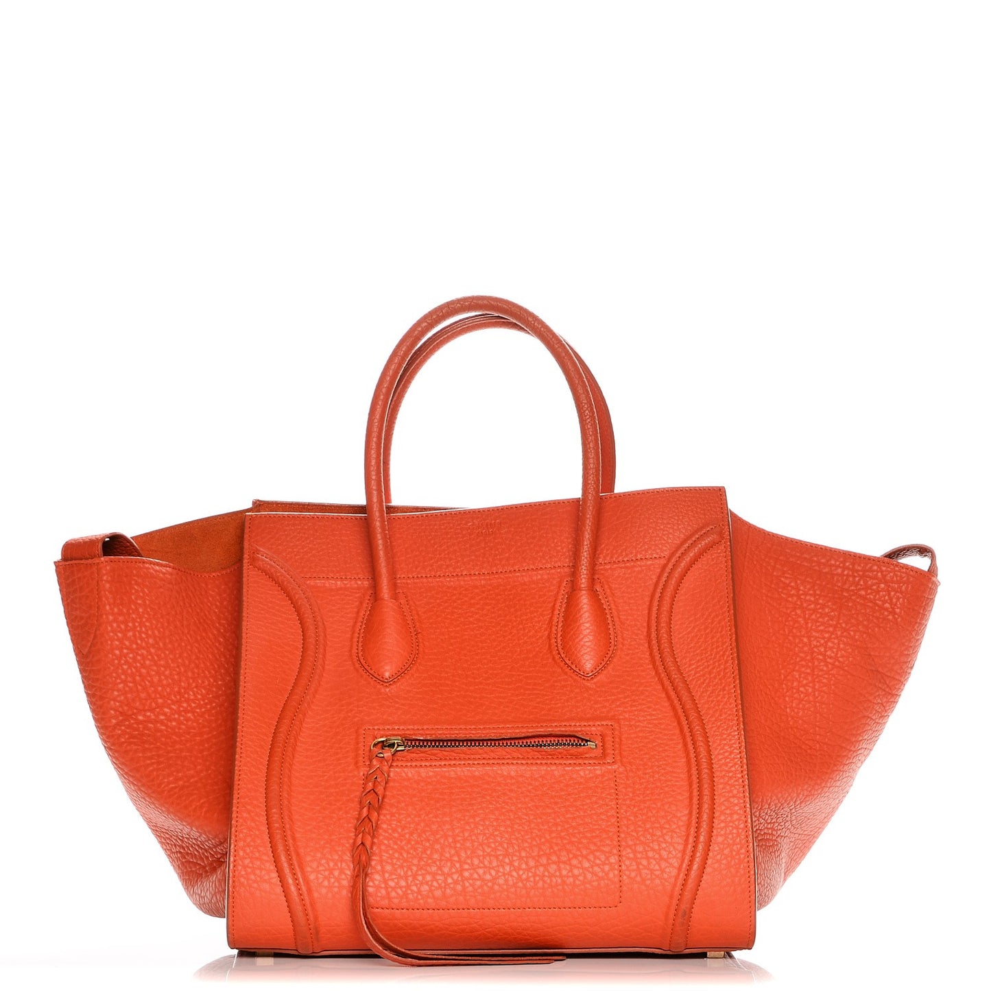 Bullhide Calfskin Medium Phantom Luggage Burnt Orange