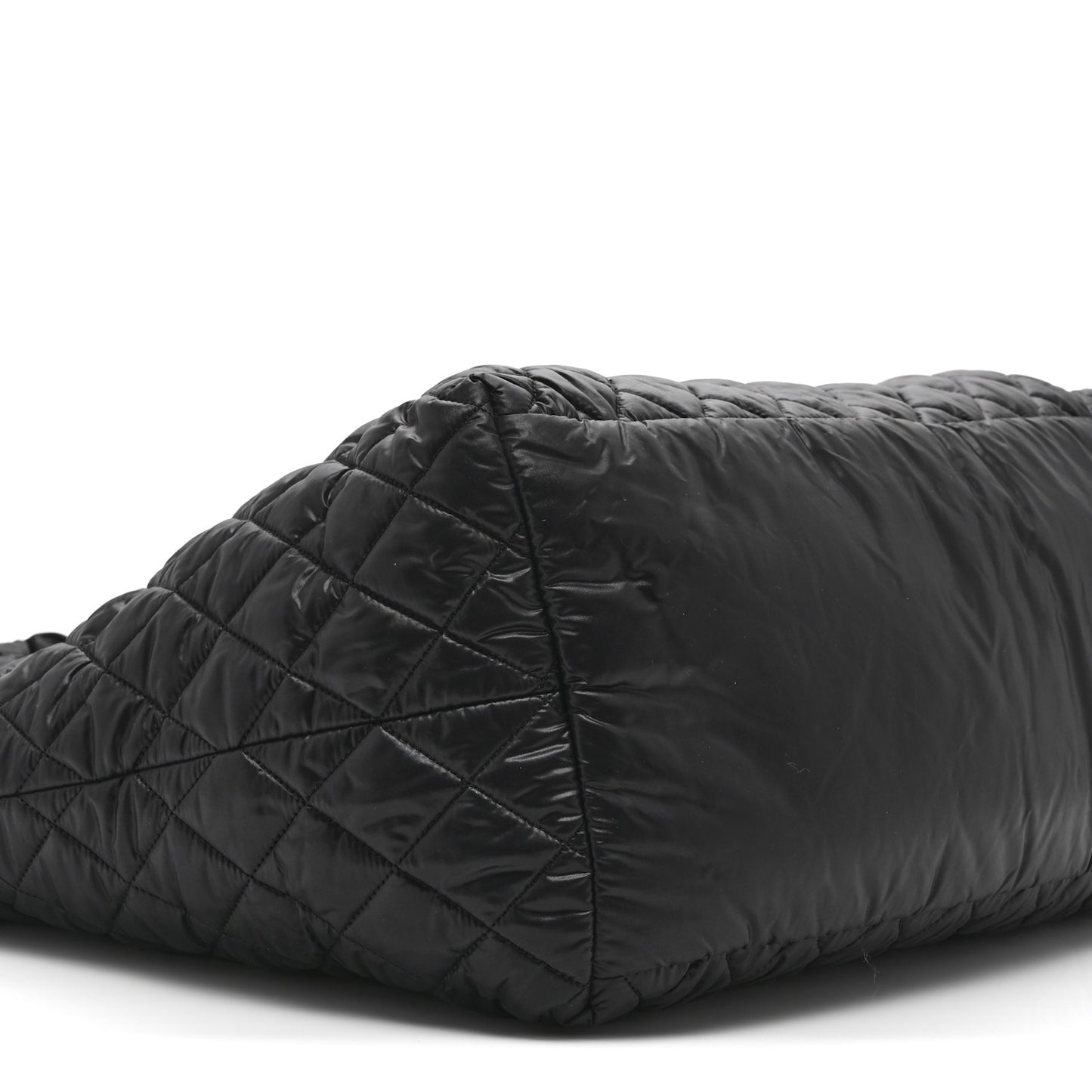 Nylon Quilted Large Coco Cocoon Tote Black