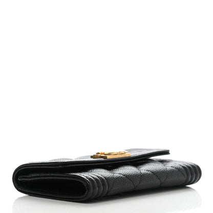 Chanel Caviar Quilted Boy Flap Card Holder Black 4 of 9