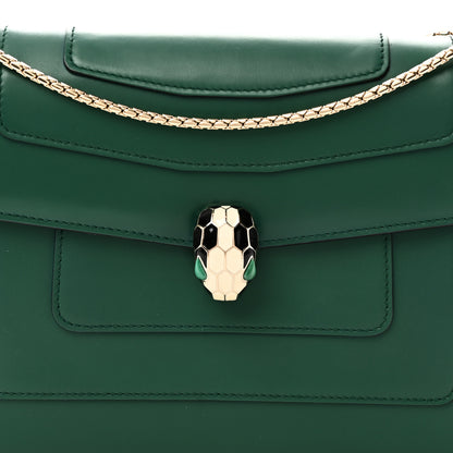Bulgari Calfskin Serpenti Forever Shoulder Bag Emerald Green 7 of 9