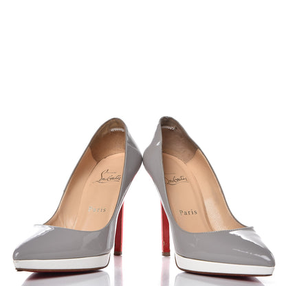 Christian Louboutin Patent Pigalle Plato 120 Pumps 35 Fluo Souris Craie 6 of 14
