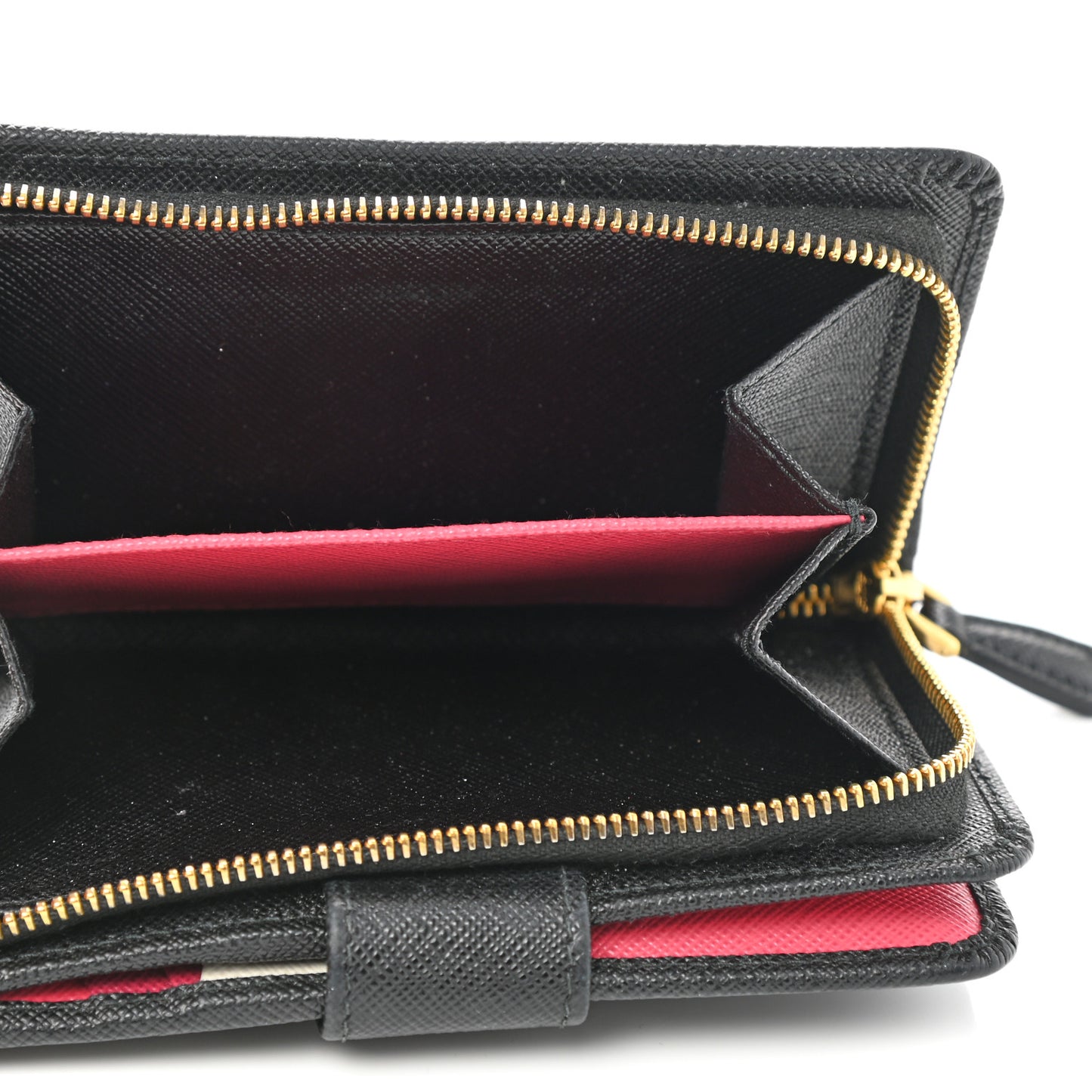 Saffiano Metal Compact Wallet Black