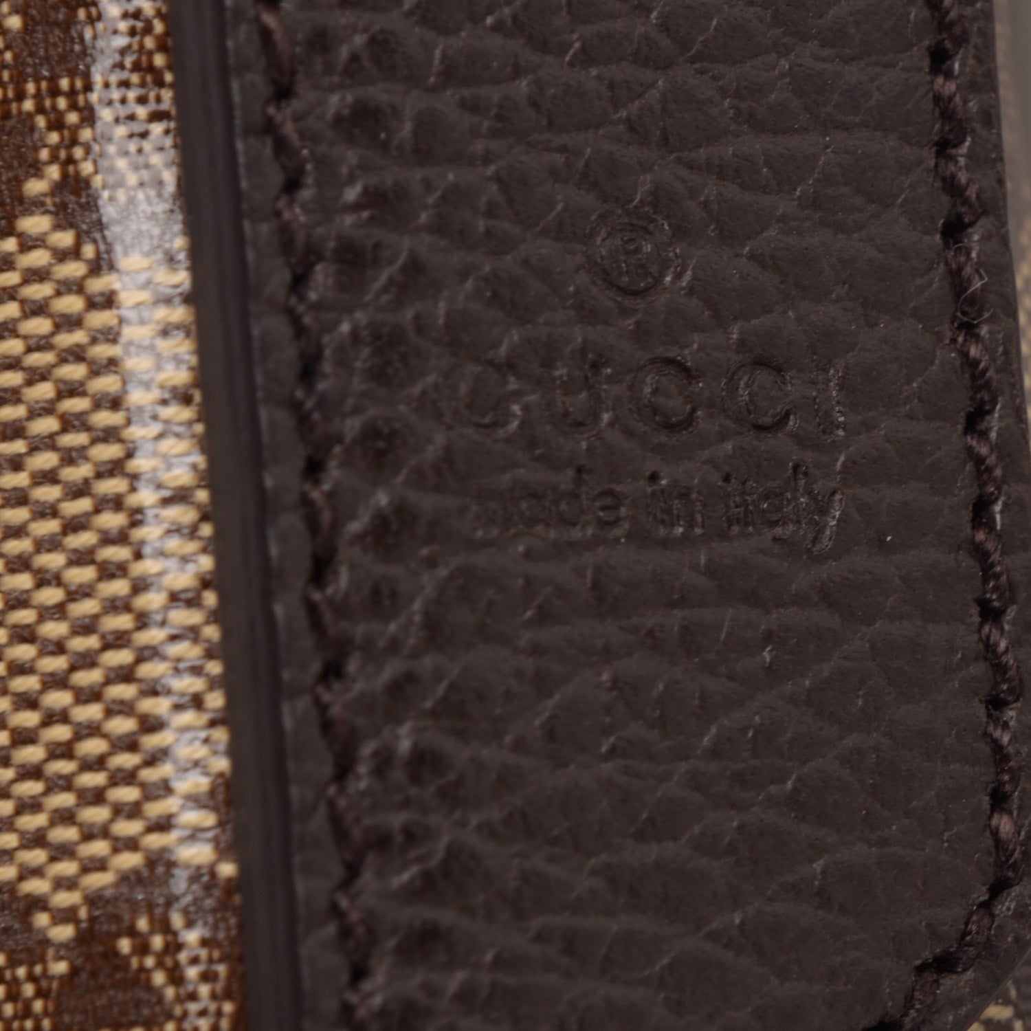 Gucci Crystal Monogram Medium Flat Messenger Bag Dark Brown 8 of 8