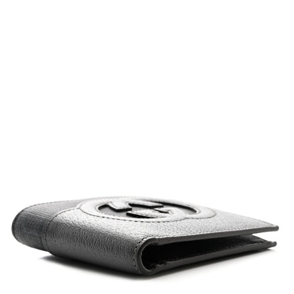 Gucci GG Supreme Monogram Azalea Calfskin Retro Interlocking G Bi-Fold Wallet Black 4 of 7