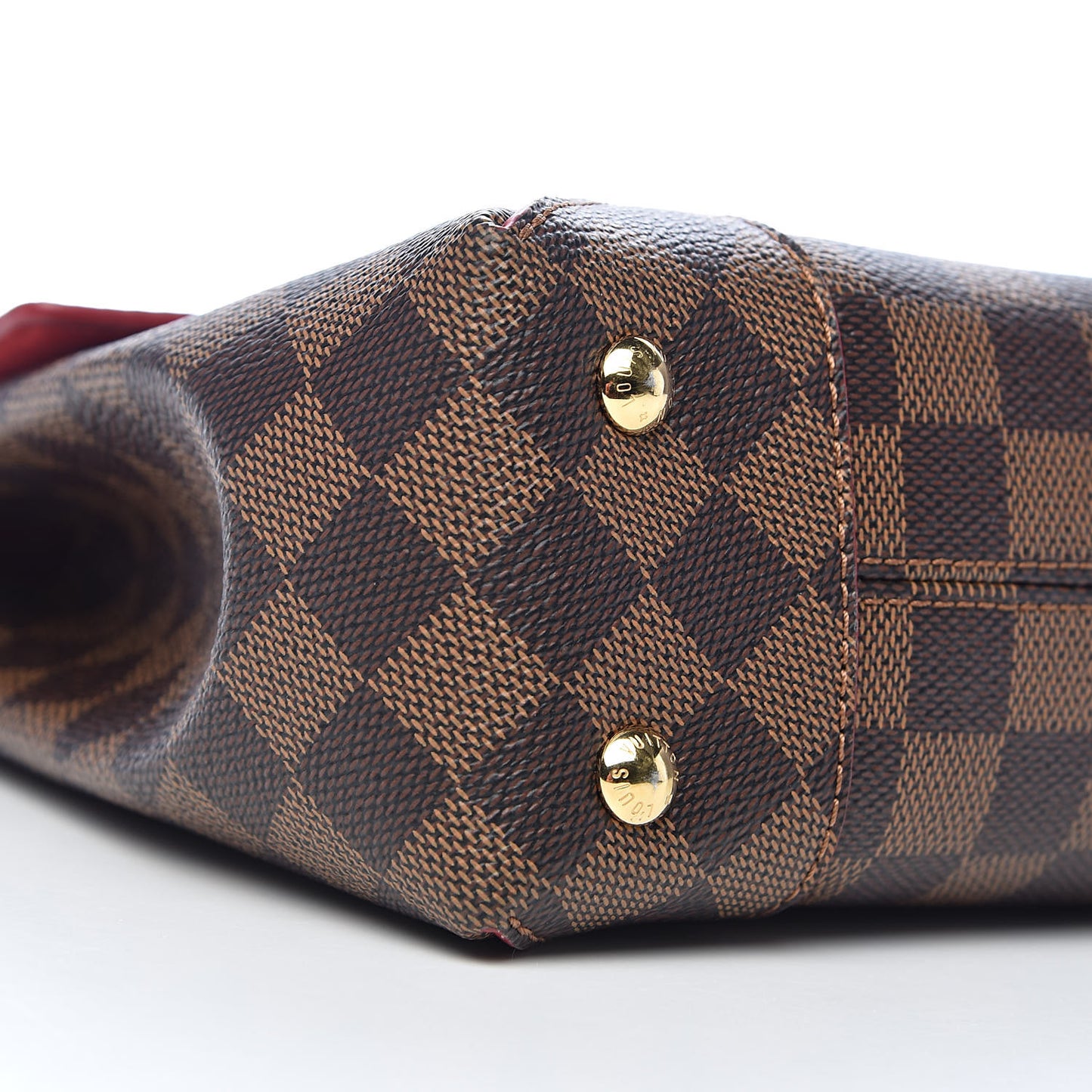 Damier Ebene Caissa Clutch Cherry