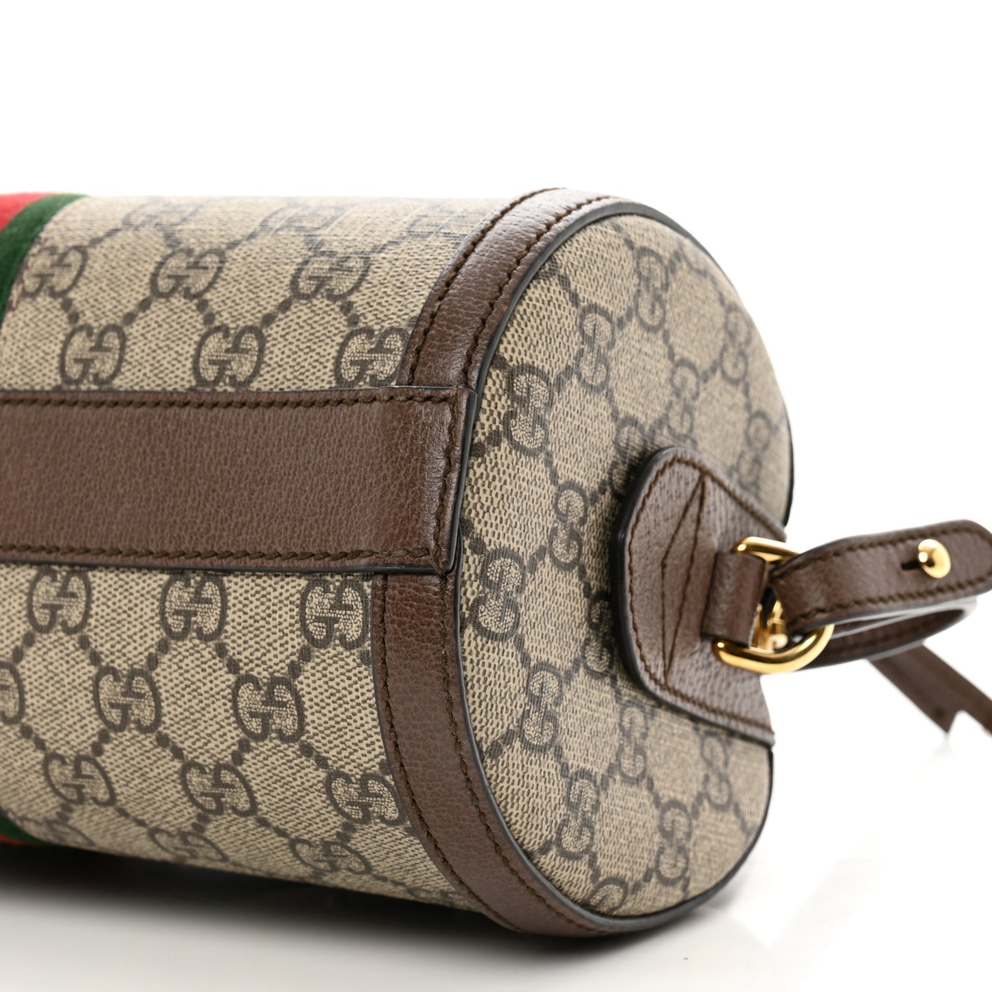 GG Supreme Monogram Web Small Ophidia Boston Bag Beige New Acero