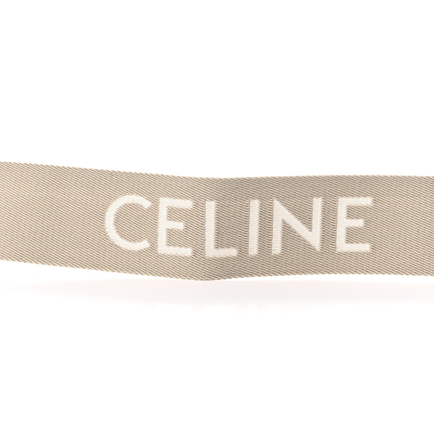Celine Jacquard Wool Logo Short Strap Beige White 6 of 7