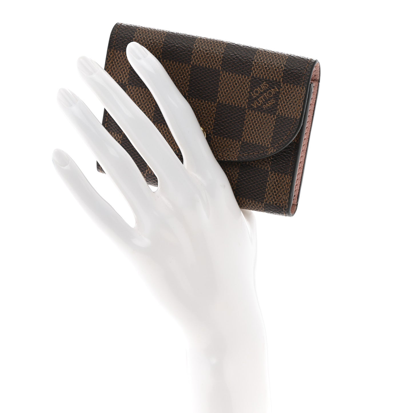 Damier Ebene Rosalie Coin Purse Rose Ballerine