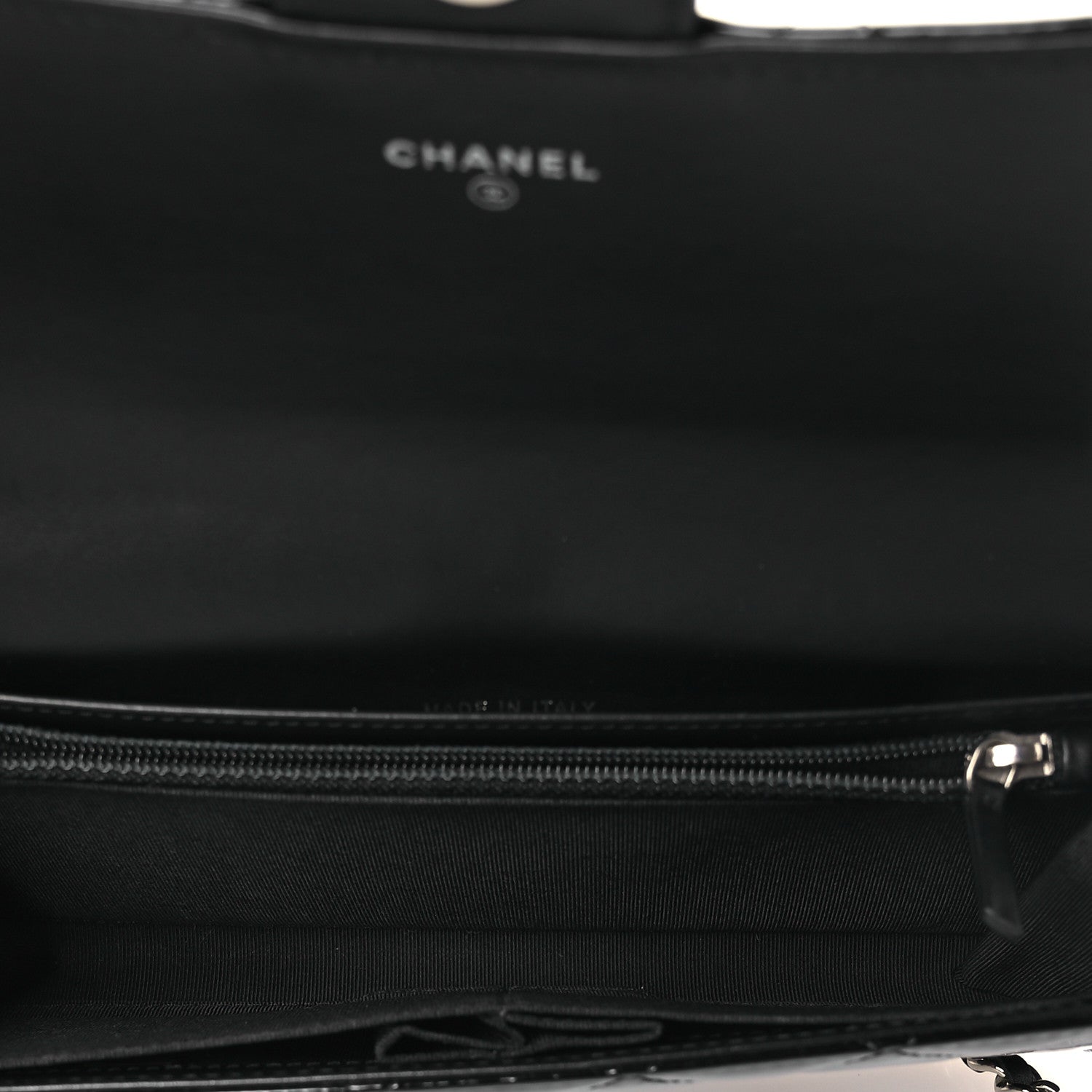 Chanel Patent Quilted Wallet On Removable Chain WOC Black 5 of 14