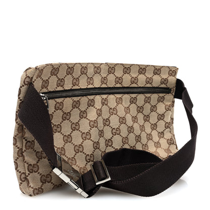 Gucci GG Monogram Double Pocket Belt Bag Dark Brown 3 of 10