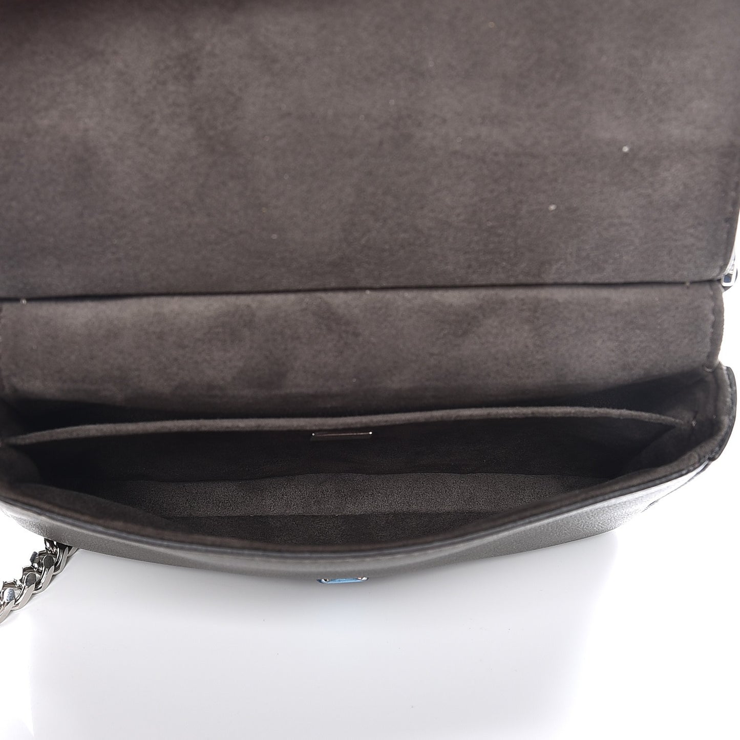 Vitello Dolce Monster Eyes Studded Micro Double Baguette Carbone White Multicolor