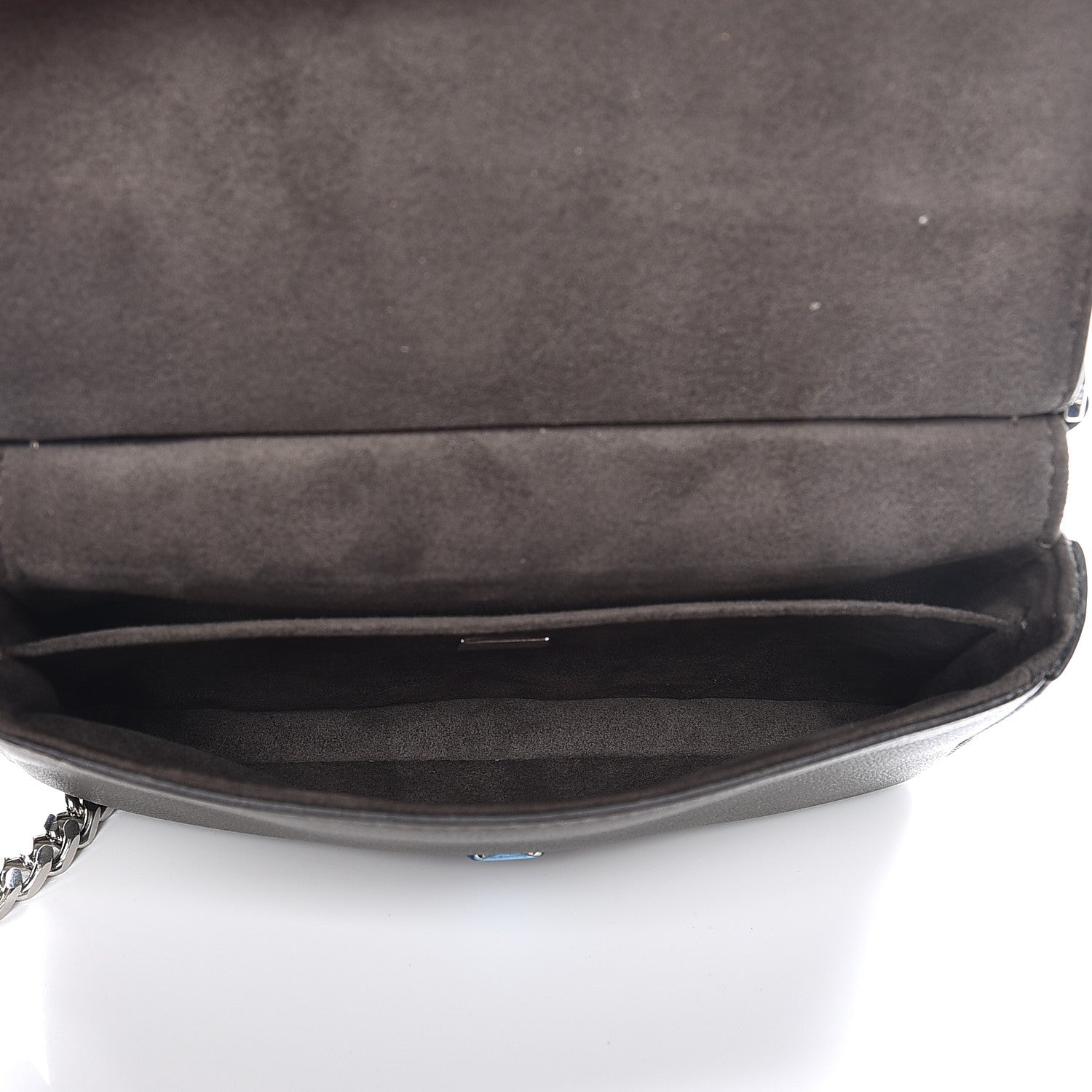 Fendi Vitello Dolce Monster Eyes Studded Micro Double Baguette Carbone White Multicolor 5 of 11