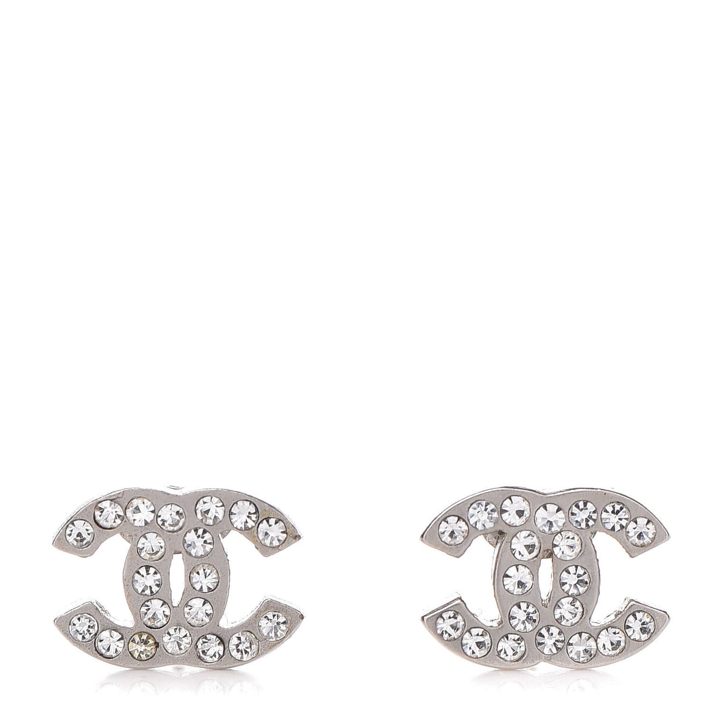 Crystal Mini Timeless CC Earrings Silver
