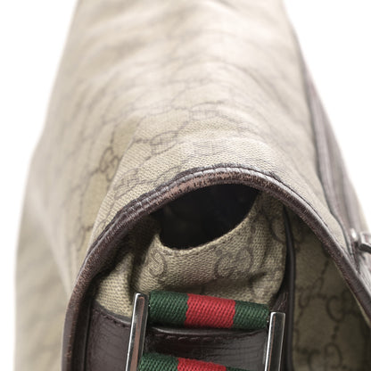 Gucci GG Plus Monogram Web Large Flap Messenger Bag Beige Dark Brown 18 of 18