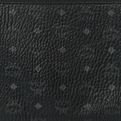 MCM Visetos Liz Shopper Tote Pouch Black 7 of 13