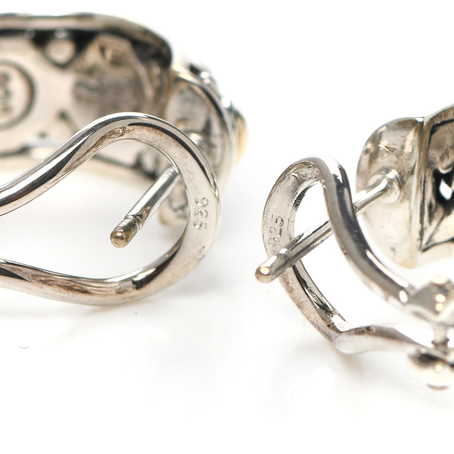 John Hardy Sterling Silver 18K Yellow Gold Jaisalmer Dot Hoop Earrings 3 of 5