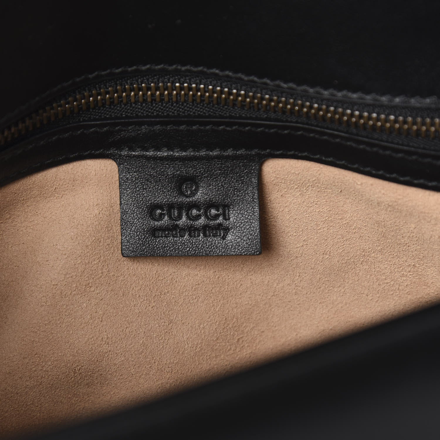 Gucci Calfskin Matelasse Small GG Marmont Shoulder Bag Black 6 of 10