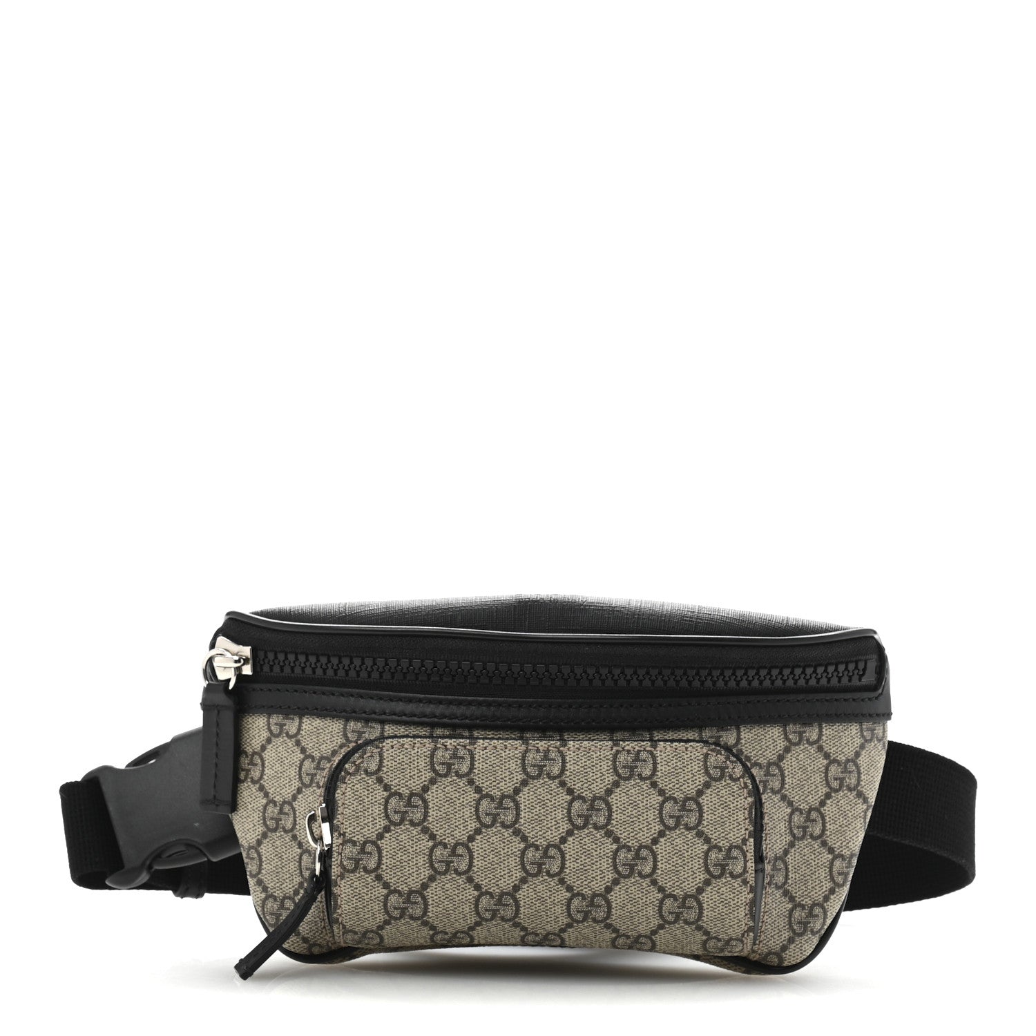 Gucci GG Supreme Monogram Belt Bag Black 1 of 10