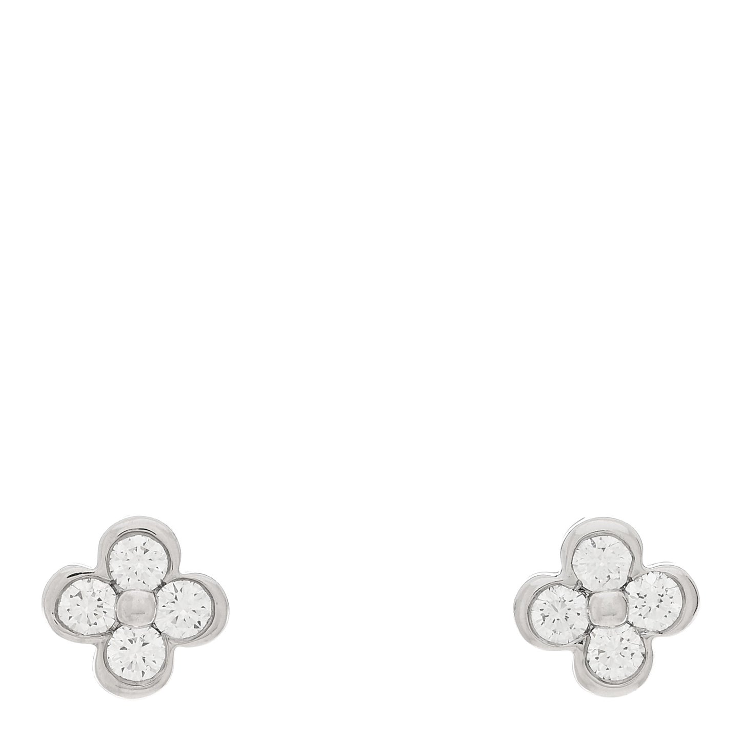 Platinum Diamond Lace Stud Earrings