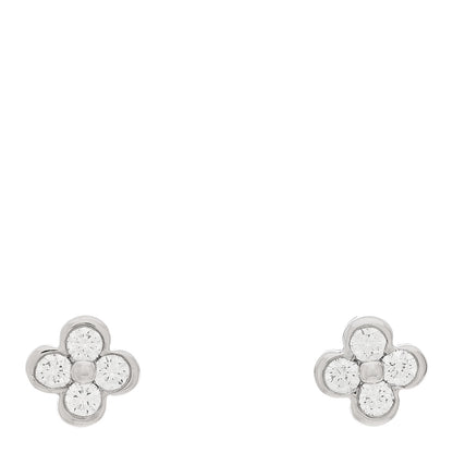 Tiffany Platinum Diamond Lace Stud Earrings 1 of 4