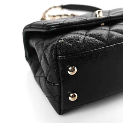 Chanel Caviar Quilted Extra Mini Coco Handle Flap Black 8 of 10