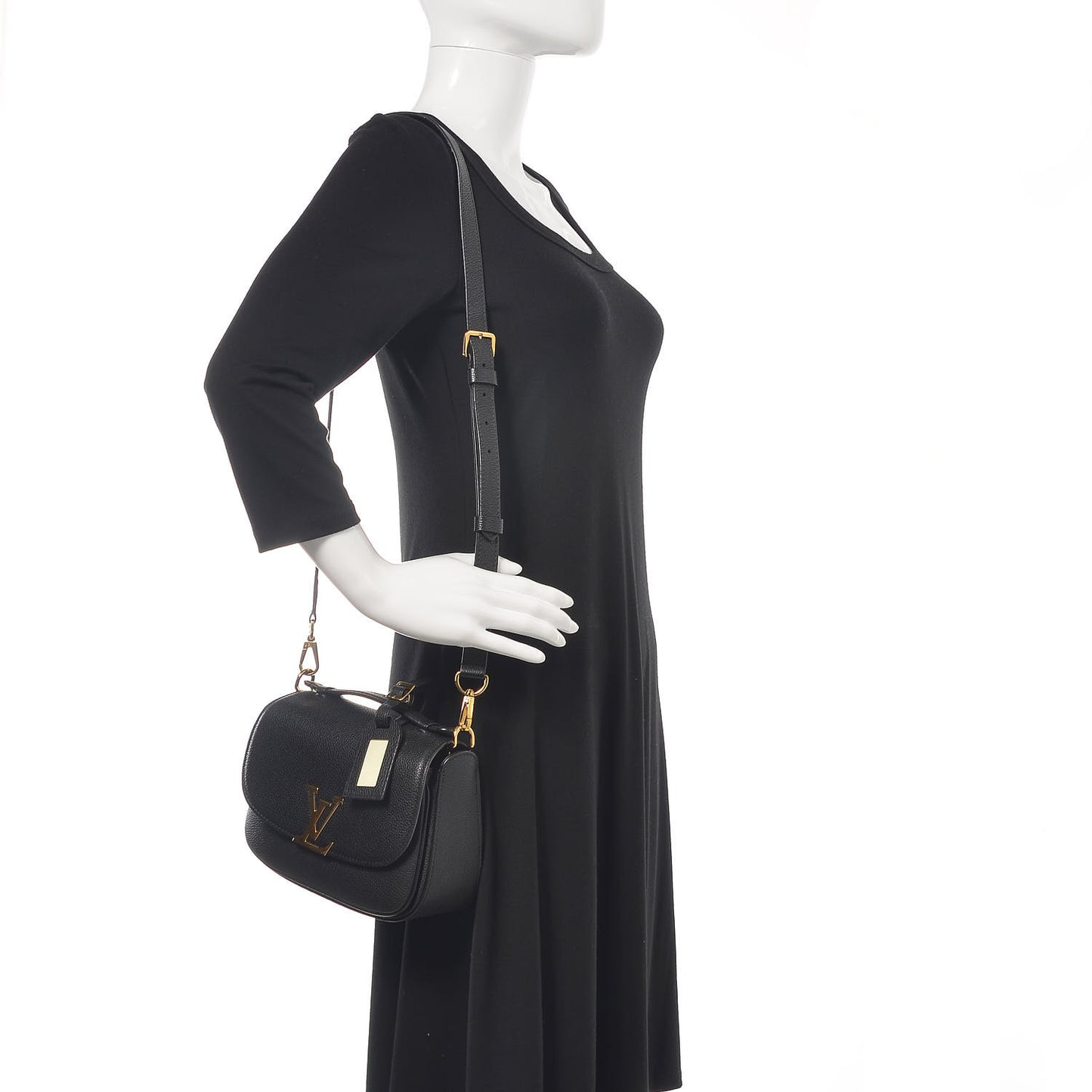 Grained Calfskin Vivienne NM Black