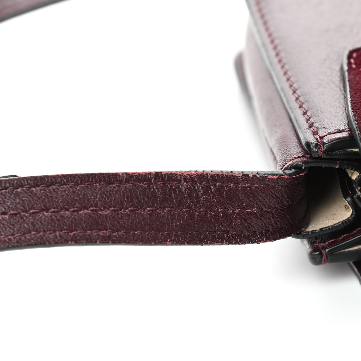 Suede Calfskin Studded Small Faye Shoulder Bag Dark Purple