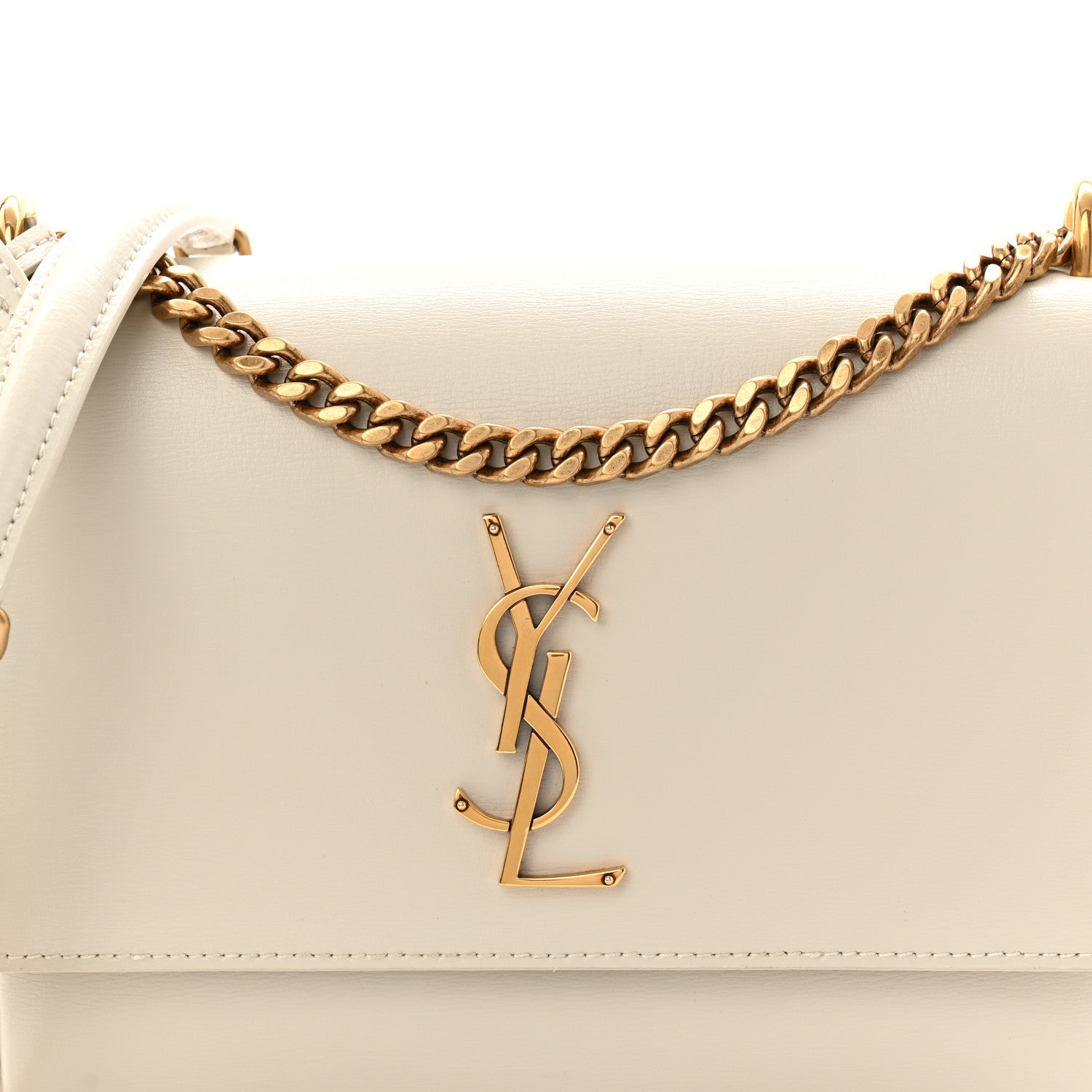Saint Laurent Calfskin Medium Monogram Sunset Crema Soft 15 of 21