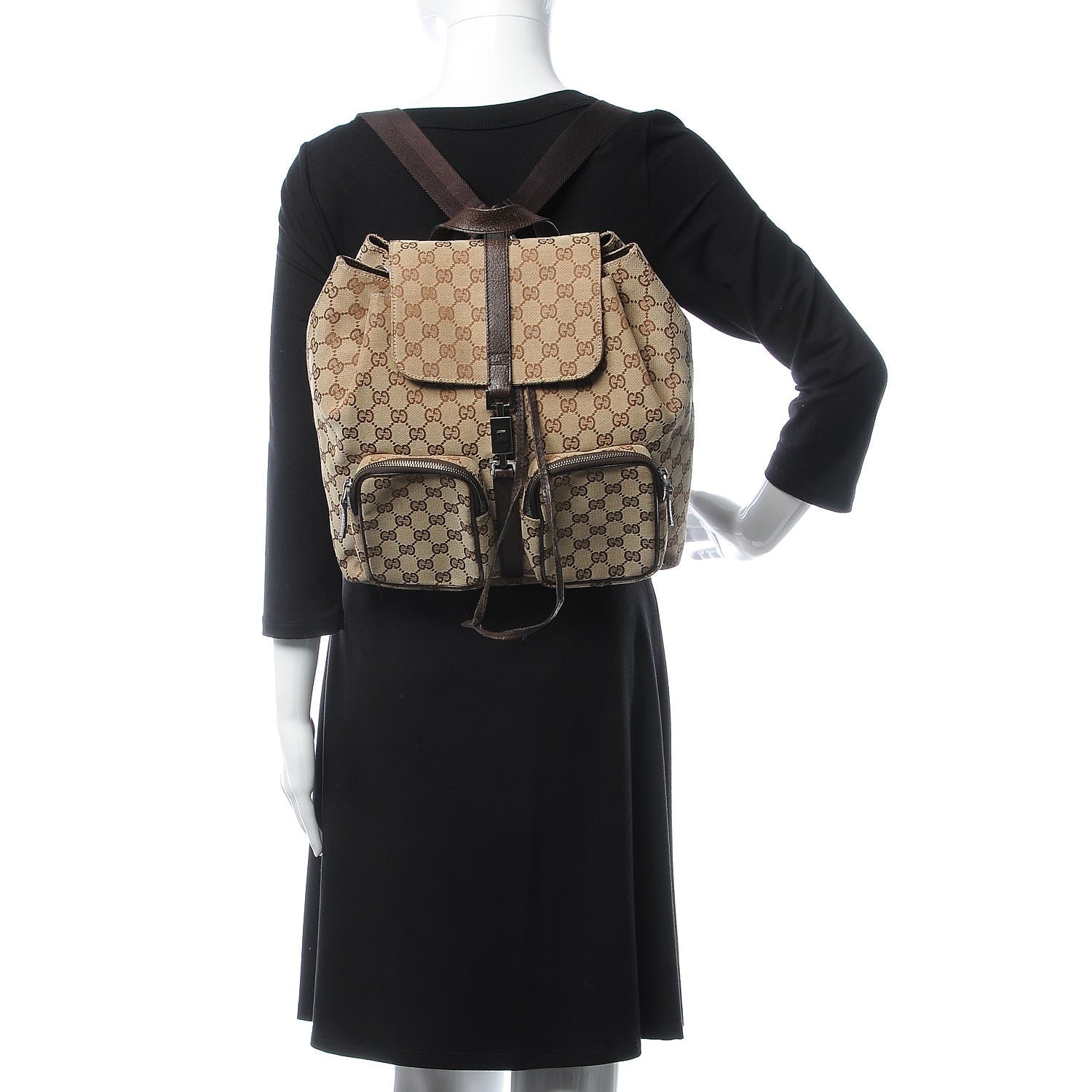 Gucci Monogram Backpack Dark Brown 2 of 9