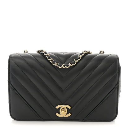 Chanel Calfskin Chevron Quilted Mini Statement Flap Black 1 of 10
