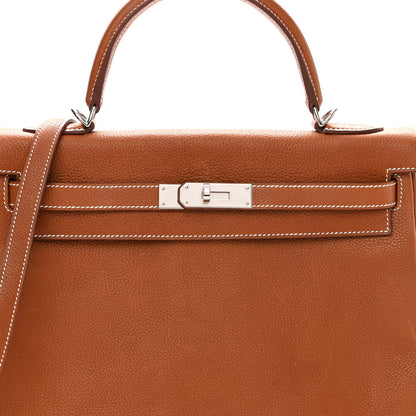 Hermes Barenia Faubourg Kelly Retourne 32 Fauve 8 of 11