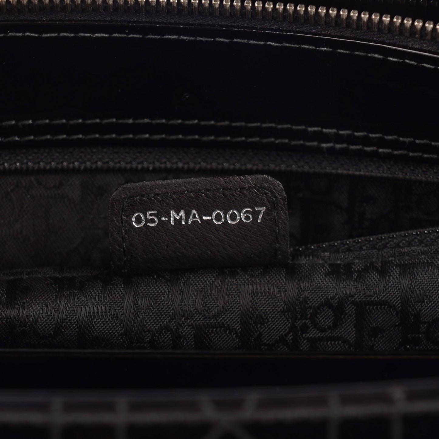 Patent Cannage Stitched East West Lady Dior Black