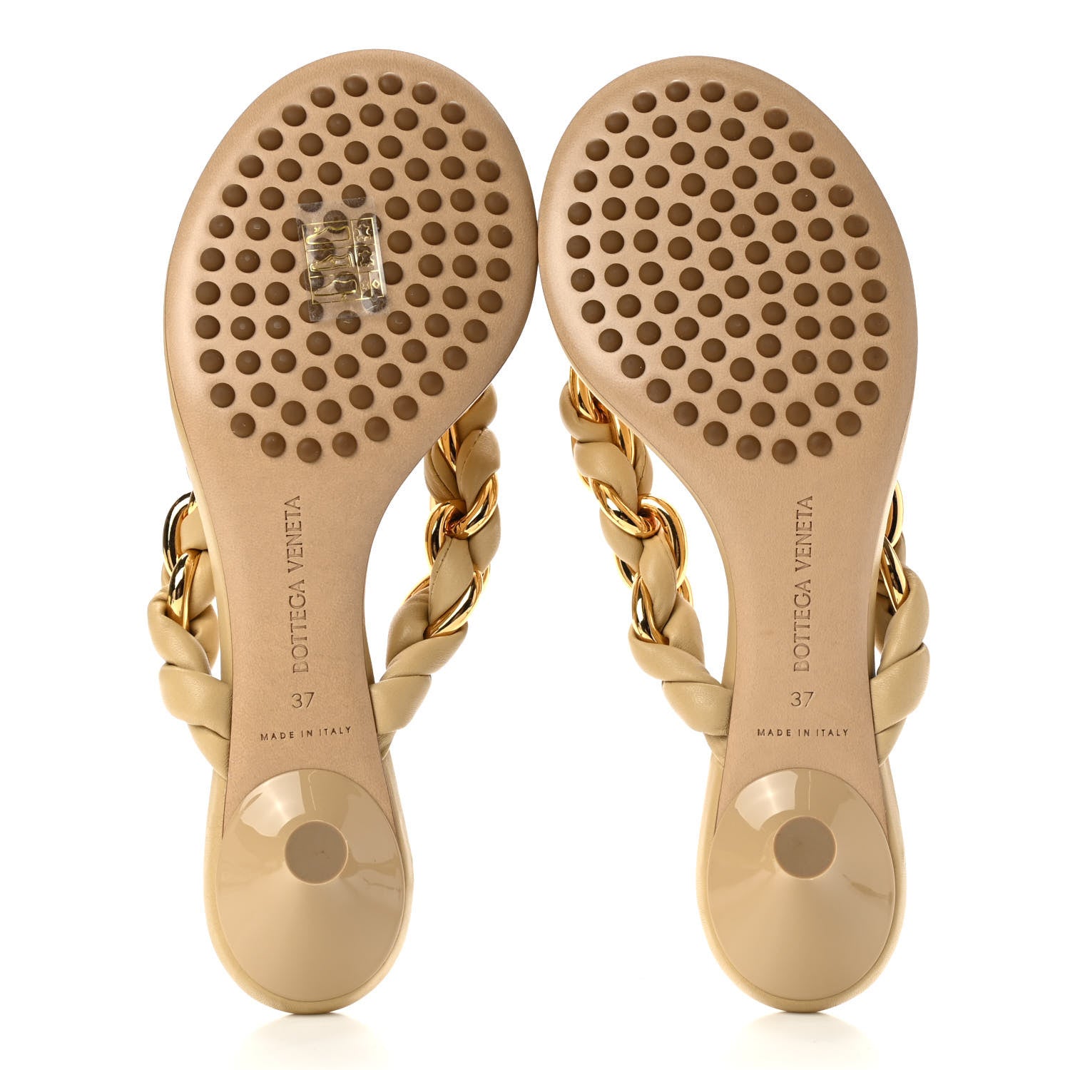 Bottega Veneta Nappa Dot Sandals 37 Cane Sugar 5 of 7