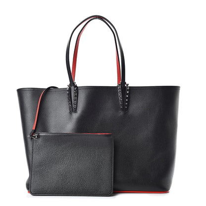 Christian Louboutin Calfskin Spikes East West Cabata Tote Black 1 of 15