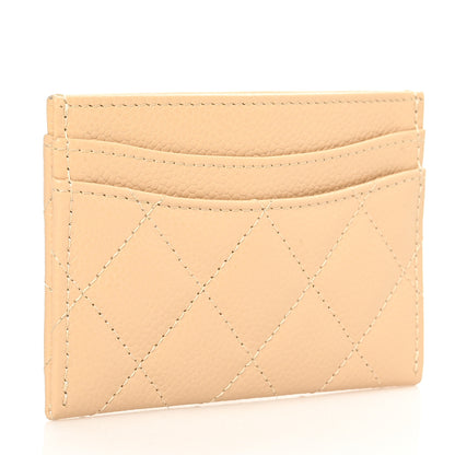Chanel Caviar Quilted Card Holder Beige 3 of 8