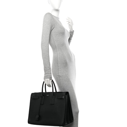 Saint Laurent Calfskin Large Sac de Jour Carryall Black 2 of 12