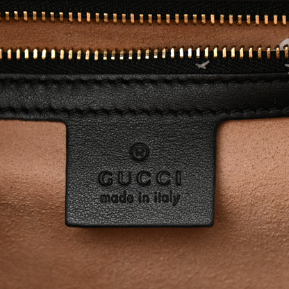 Gucci Calfskin GG Supreme Monogram Medium Padlock Shoulder Bag Black Gold 6 of 10