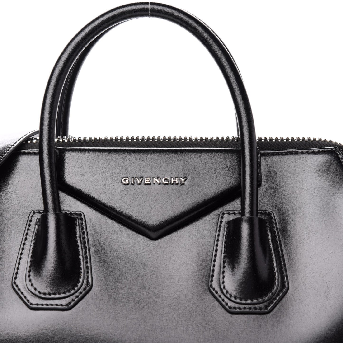 Shiny Lord Calfskin Medium Antigona Black