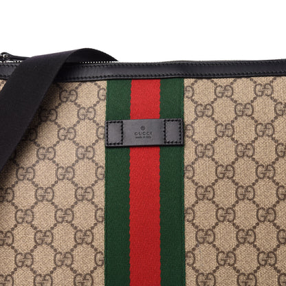 Gucci GG Supreme Monogram Web Messenger Bag Black 11 of 11