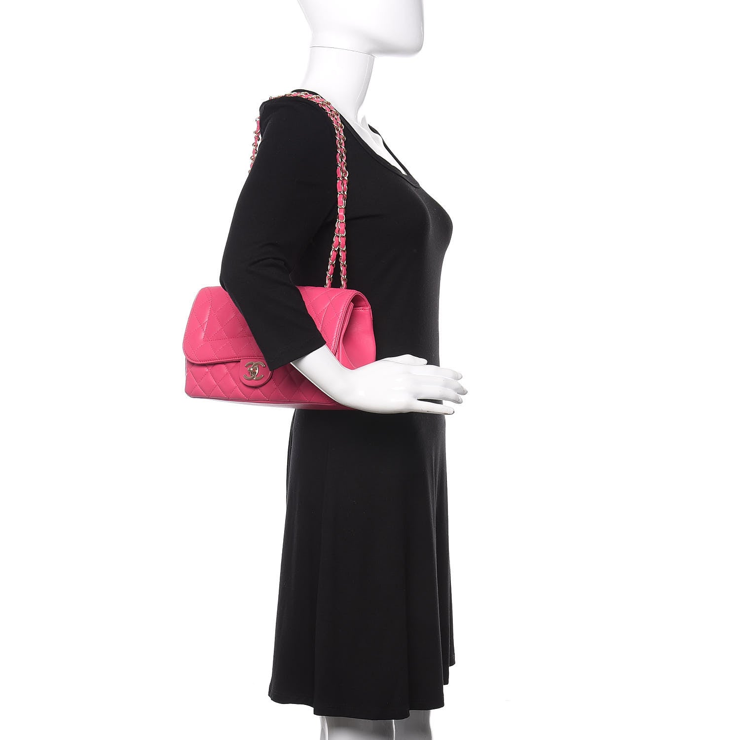 Chanel Lambskin Quilted Medium Mademoiselle Chic Flap Pink 2 of 9