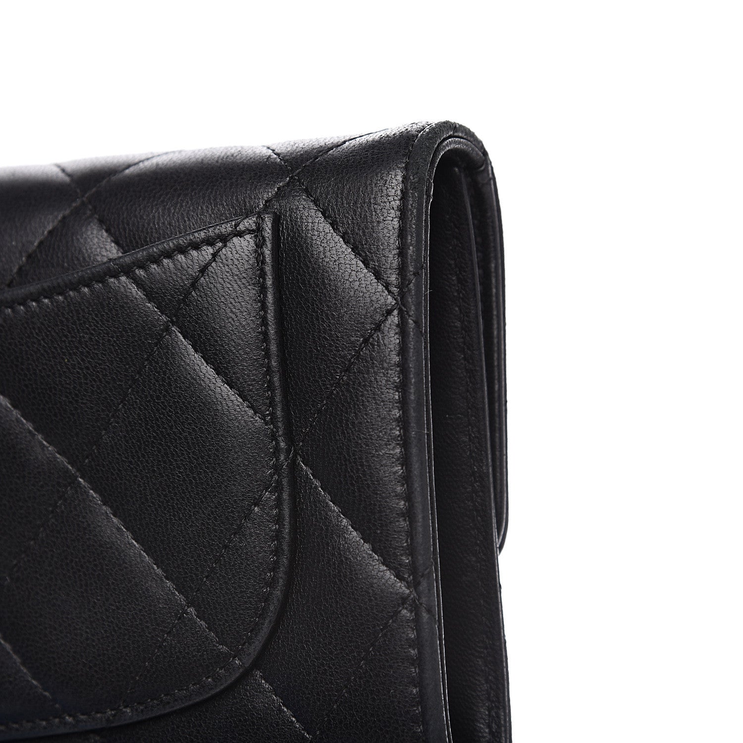 Chanel Lambskin Quilted Large Flap Wallet Black 9 of 15