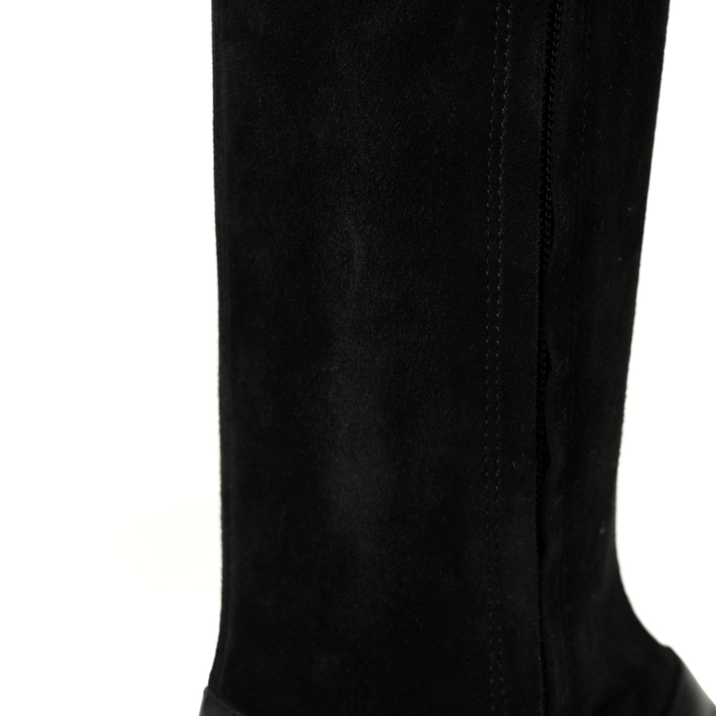 Suede Podium Platform High Boots 37 Black