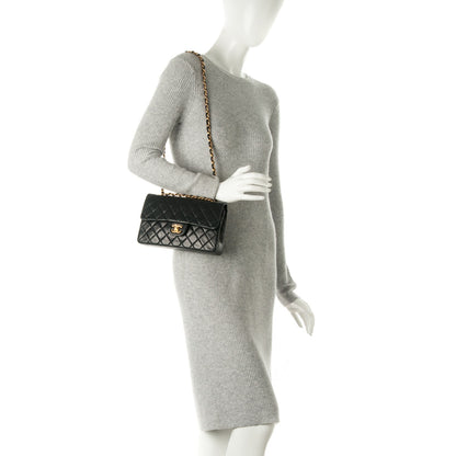 Chanel Lambskin Quilted Small Double Flap Black 3 of 9