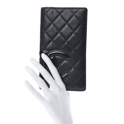Chanel Calfskin Quilted Cambon Yen Wallet Black 2 of 10
