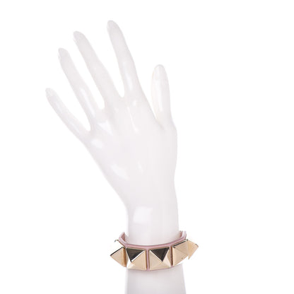 Valentino Garavani Calfskin Macro Rockstud Bracelet Pink 2 of 7