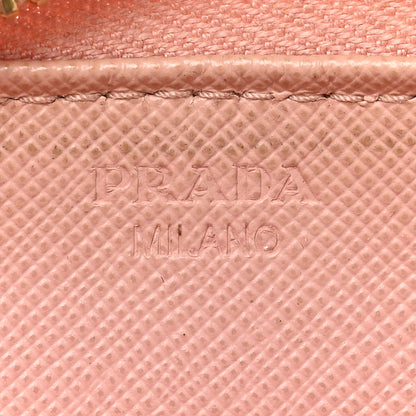 Prada Saffiano Metal Zip Around Wallet Orchidea 10 of 19
