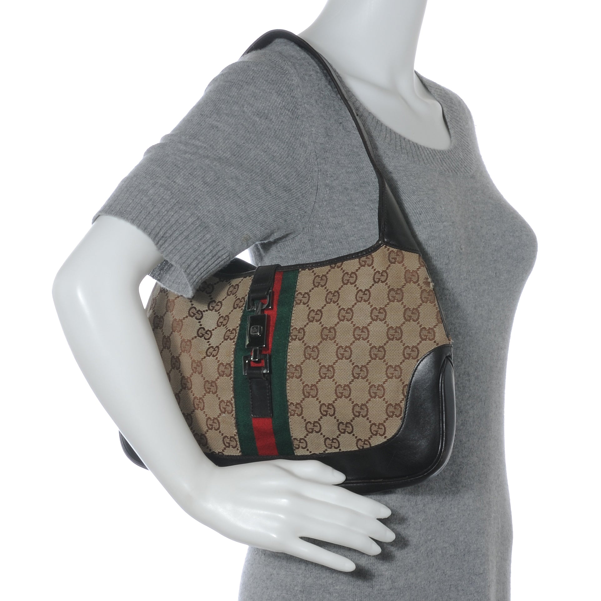 Gucci Monogram Web Jackie O Hobo 2 of 7
