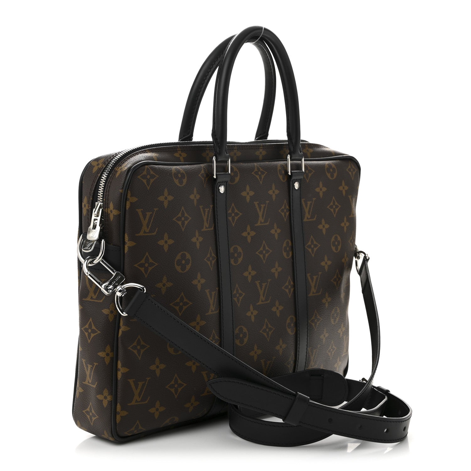 Louis Vuitton Monogram Macassar Porte-Documents Voyage PM 3 of 10