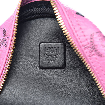 MCM Visetos Small Side Stud Stark Backpack Pink 7 of 11